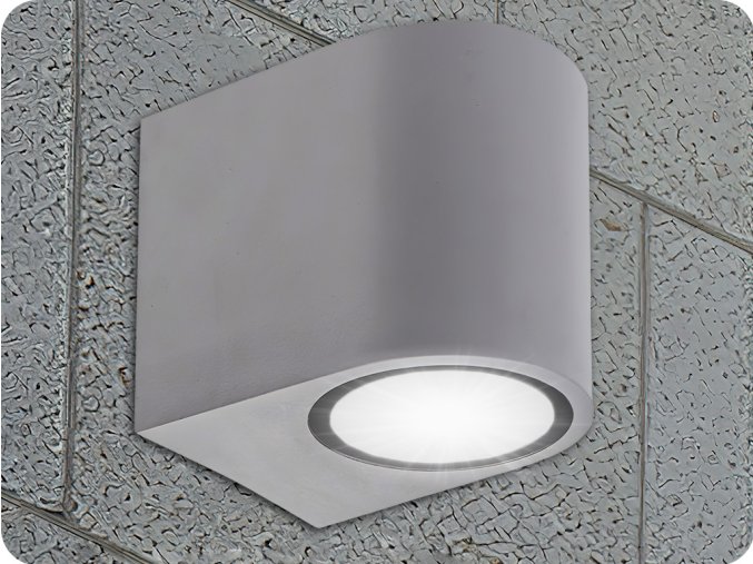 LED-Wandleuchte 1xGU10, IP54, grau [SLIP007007]