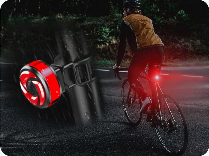 Wiederaufladbares Rücklicht für Fahrrad 3W, USB, 330mAh, 3 Modi, IP44 [BTL02]