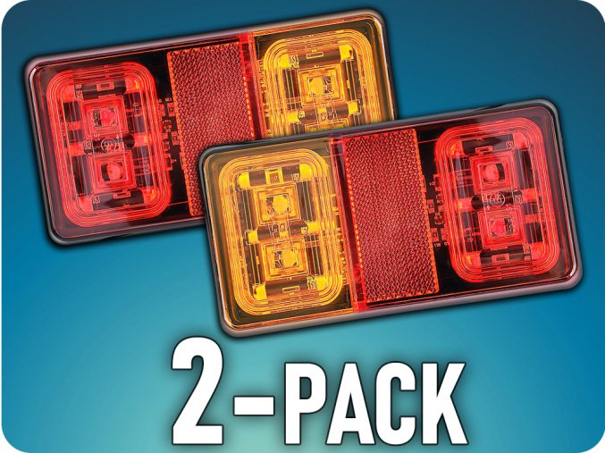 Heckleuchte 16xLED für LKW, 12-24V, links/rechts/2-PACK! [L2295]