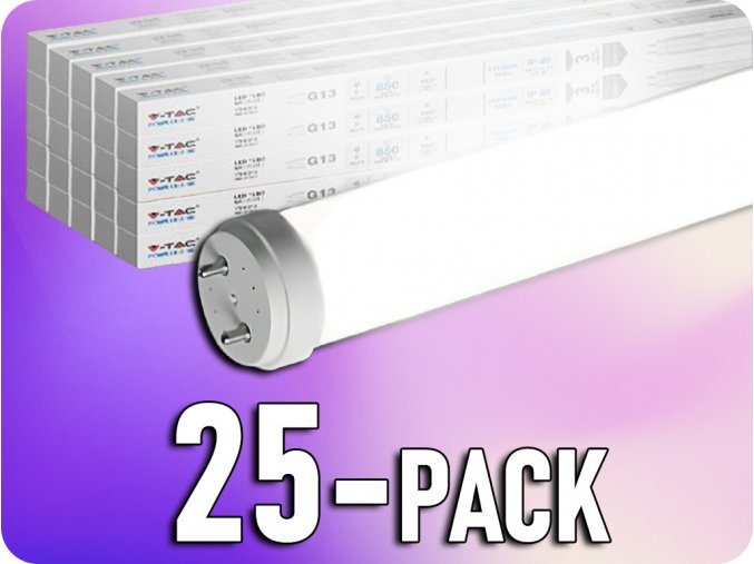 LED-Röhre T8, 18W, 1850lm, G13, Glas, 120cm/25-PACK!