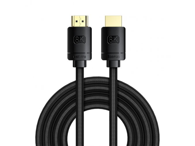 eng pl Baseus HDMI 2 1 Cable 8K 60 Hz 48 Gbps 4K 120 Hz 2K 144 Hz 3D eARC QMS Dynamic HDR VRR ALLM 3 m black CAKGQ L01 68398 1