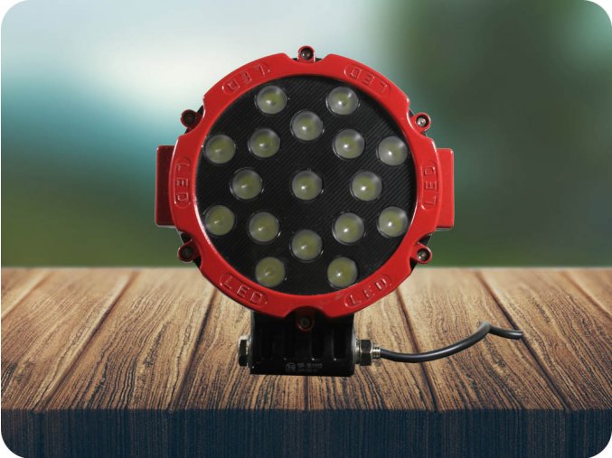 3416 led arbeitslicht 51w round 3825lm rot