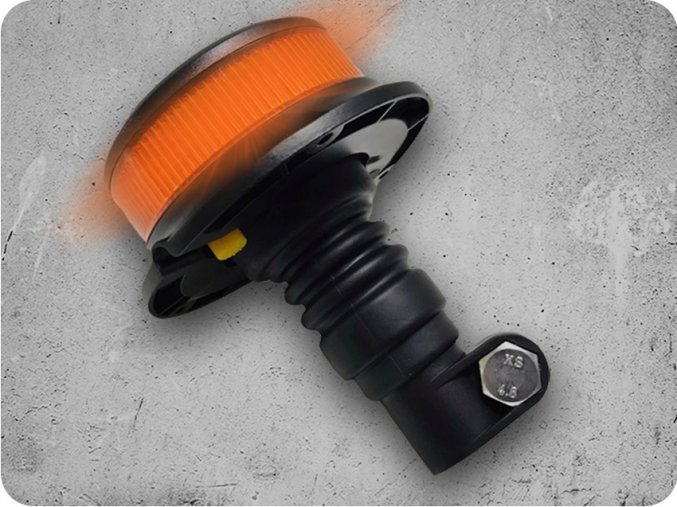 LED-Warnlicht PICO LED orange flex, R10, R65, mit Halter [ALR0055]