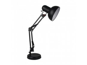 10307 designer led tischlampe metall anpassbare arm e27 schwarz