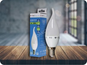 LED Glühbirne - 4W E14 Kerze - Flamme (Lichtfarbe Kaltweiß)