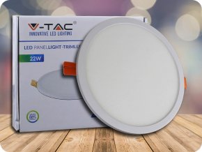 22W LED Trimless Panel Einbauleuchte - Rund (Lichtfarbe Kaltweiß)