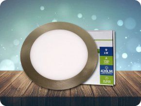 SLIM LED Panel 6W, 420lm, Nickel satiniert (Lichtfarbe Kaltweiß)