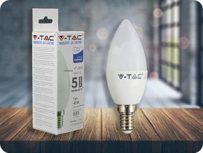 LED Glühbirne - SAMSUNG CHIP 7W E14 Kunststoff Kerze 6400K (Lichtfarbe Kaltweiß)