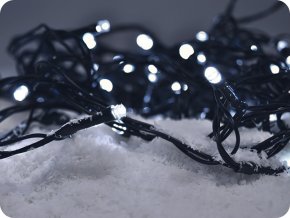 Solight LED Outdoor Weihnachtskette, 50LED, 5m, 3m Versorgung, 8 Funktionen, IP44, 3xAA, kaltweiß [1V53-W]