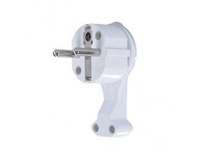 Solight Stecker abgewinkelt, flache Bauform von der Wand, IP20, weiß [P50]