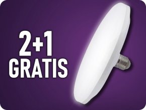 E27 LED-Birne UFO 16W, 3000K, 2+1 gratis!