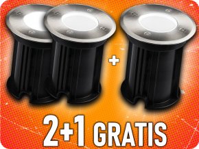 Einbauleuchte für GU10-Lampen, IP67, 2+1 gratis!