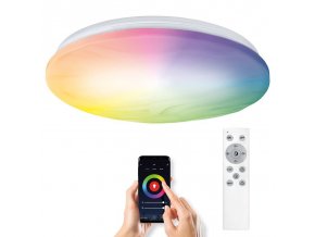 Solight LED Smart Deckenleuchte Wave, 30W, 2300lm, WLAN, RGB + CCT, Fernbedienung [WO792]