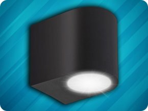 LED-Wandleuchte 1xGU10, IP54, schwarz [SLIP007005]