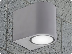 LED-Wandleuchte 1xGU10, IP54, grau [SLIP007007]