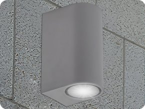 LED-Wandleuchte 2xGU10, IP54, grau [SLIP007008]