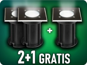 LED-Einbauleuchte für GU10-Leuchtmittel, IP65, 2+1 gratis!