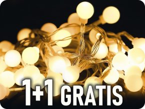 Solar-LED-Lichterkette 6,5m, 30xLED, 8 Modi, warmweiß, IP65, 1+1 gratis! [RTV100182]