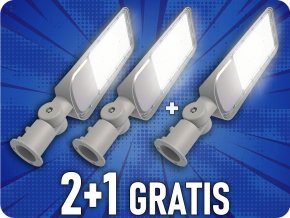 LED-Straßenleuchte mit verstellbarem Adapter 30W, 3000lm (100lm/W), 100°, SAMSUNG CHIP, 2+1 gratis!