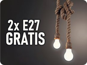 Zierseil 2xE27, 2x1,5m + 2x Glühbirne gratis! [249884]