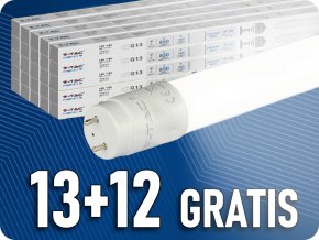 T8 LED-Röhre 9W, 850lm, G13, 60cm, Kunststoff, 13+12 gratis!