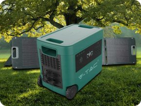 Tragbare Ladestation 2016 Wh, 2000 W, 25 kg + faltbares Solarpanel 160 W für tragbare Ladestationen 9,08A, 17,6V gratis!