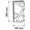 1451 4 wandleuchte e27 fassung matt schwarz ip54