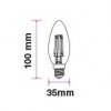 LED Glühbirne - 4W Filament E14 Frost Abdeckung Kerze (Lichtfarbe Kaltweiß)