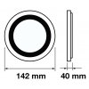 6W+2W LED Oberfläche Panel Einbauleuchte - Rund  EMC+CR80 (Lichtfarbe Kaltweiß)