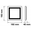 12W+3W LED Oberfläche Panel Einbauleuchte - Quadratisch  EMC+CR80 (Lichtfarbe Kaltweiß)