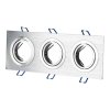 3 x GU10 Gehäuse Quadratisch Aluminium gebürstet