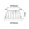 10W LED COB Einbauleuchte Reflektor  Gehäuse - (Lichtfarbe Warmweiß)