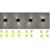 Wandleuchte 5W, schwarz, quadratisch, IP20 (Lichtfarbe Neutralweiß)