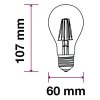 LED Glühbirne - 7W Filament E27 A60 A++ Frost Abdeckung (Lichtfarbe Kaltweiß)