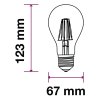 LED Glühbirne 9W E27 A67 A++ Filament Frost Abdeckung (Lichtfarbe Kaltweiß)