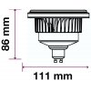 LED Strahler - AR111 12W GU10 Strahl 40 COB Chip  Dimmbar (Lichtfarbe Kaltweiß)