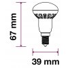 LED Glühbirne - SAMSUNG CHIP 3W E14 R39 Kunststoff 6400K (Lichtfarbe Kaltweiß)