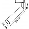 20W LED Schienenleuchte SAMSUNG CHIP  Gehäuse 5000K (Lichtfarbe Kaltweiß)