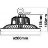 LED Highbay SAMSUNG CHIP - 100W UFO Meanwell Treiber 120` 120LM/WATT 6400K (Lichtfarbe Kaltweiß)