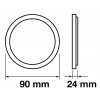 6W LED Oberfläche Panel Chrom Rund (Lichtfarbe Kaltweiß)