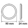 6W LED Oberfläche Panel Chrom Rund (Lichtfarbe Kaltweiß)