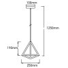 Geometrische Hängelampe Matt Schwarz Dreieck (Farba schwarz)