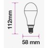 LED Glühbirne - SAMSUNG Chip 9W E14 Kunststoff A60 6400K (Lichtfarbe Kaltweiß)