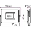 20W LED Fluter/Scheinwerfer SMD SAMSUNG CHIP Grau Gehäuse 6400K (Lichtfarbe Kaltweiß)