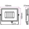 20W LED Fluter/Scheinwerfer SMD SAMSUNG CHIP Grau Gehäuse 6400K (Lichtfarbe Kaltweiß)