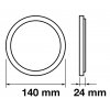 12W LED Oberfläche Panel Chrom Rund (Lichtfarbe Kaltweiß)