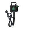 20282 solight gartenpfosten 2 steckdosen gummikabel 1 5m ip44