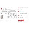 LED-Lichtvorhang 3m, 480LED, 20 x Abzweig, 3m Abzweiglänge, CW, mit Adapter [X08480221]