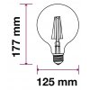 110 1 led gluhbirne 4w filament patent e27 g125 dimmbar