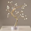 LED goldener Baum auf dem Tisch, Leuchtkugeln, 3,6W, 3xAA/USB, 36LED, 50cm, warmweiß, IP20 [X1036152]